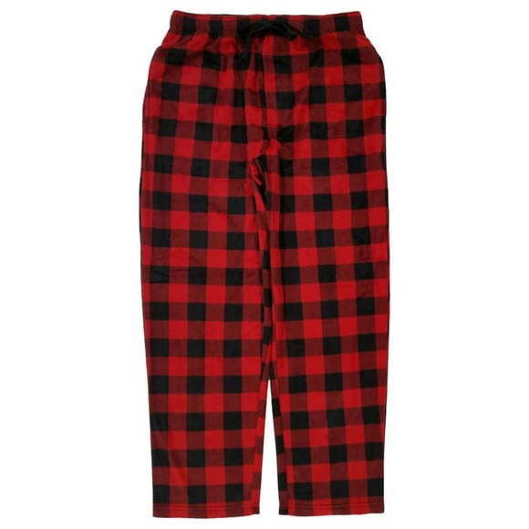 St. Johns Bay Men's Red Buffalo * Fleece Sleep Pants Medium Loungewear Mc306 - Picture 1 of 1